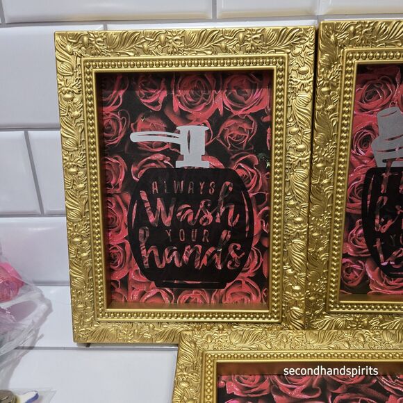 Bathroom Powder Room Wall Art Subtle Messages Hang Or Sit Handmade - Picture 2 of 6